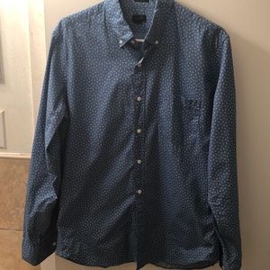 JCrew light blue Stars button up